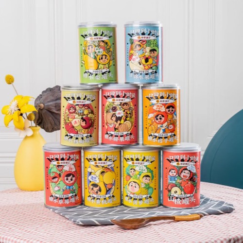 林家铺子糖水黄桃罐头425g*6罐草莓山楂桔子整箱新鲜黄桃水果罐头