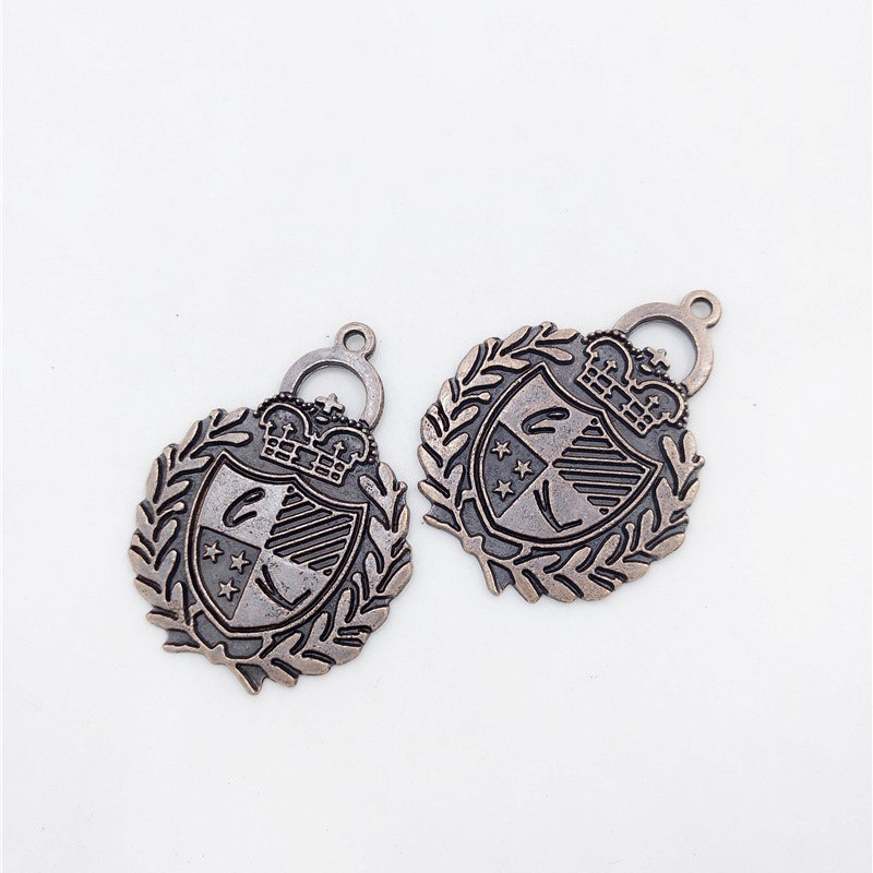 Retro Hardware Accessories Factory-Made Lace Wheat Ear-Shaped Pendant Bronze and Silver DIY Sign Pendant