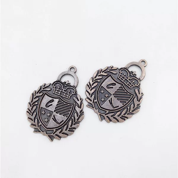 Retro Hardware Accessories Factory-Made Lace Wheat Ear-Shaped Pendant Bronze and Silver DIY Sign Pendant