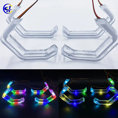 Streamer Rgbw Aperture Daytime Running Light Crystal Angel Eye Suitable for Bm.W M3 M4 E90 E92 F3 (Gündüz işıqları)