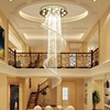 Crystal pendant, hotel ceiling lamp for country house suitable for stairs, lights for living room