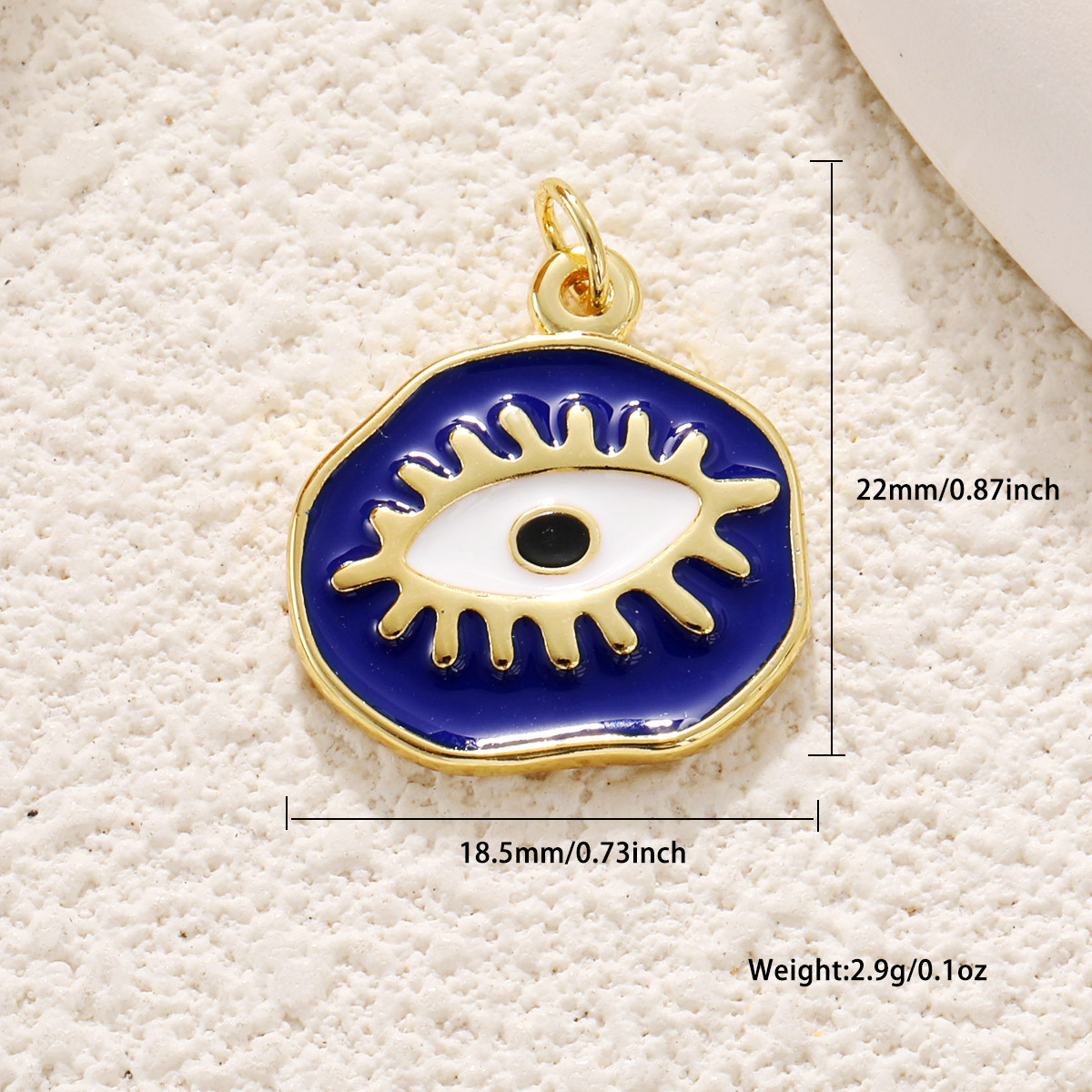 5g Weight Pendant Jewelry Making Type 13.8*18mm Jewelry Making Size Zircon Inlay Material DIY Jewelry Accessories Classification 1 Piece Quantity Copper Material Eye Pattern Enamel, Inlay Design IG Style Style 1 Piece 13.8*18mm Copper Zircon Eye Pendant 13