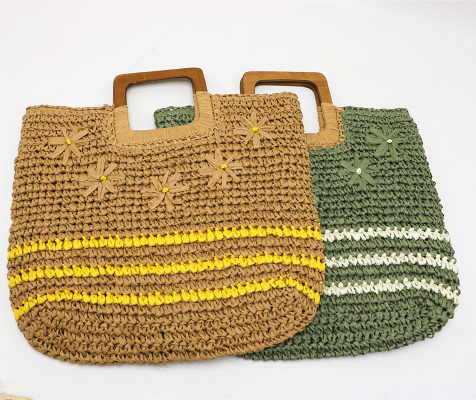 719g Weight Zipper Closure Type Top Handle Strap Type Straw Bag Bags Type Casual Occasion Straw Material Color Block Pattern Spring&Summer Season Women's Gender Vacation Style Square Shape Medium Size Women's Medium Straw Color Block Vacation Square Zipper Straw Bag 7