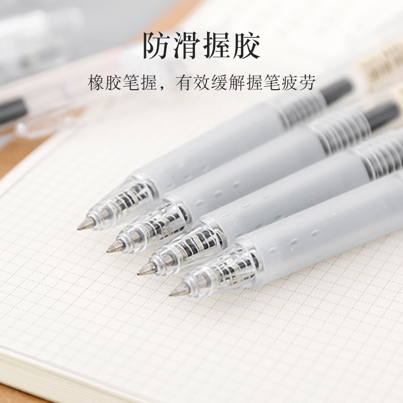 成田良品 中性ペン 105 プッシュ式サインペン 黒インク 日常筆記用 水性ペン 0.5mm スムーズな書き心地|undefined