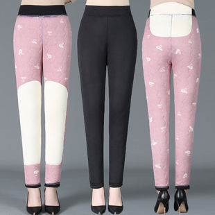 Women's four layer thick cotton pants waist knee cotton pants inner color style random delivery other spandex
