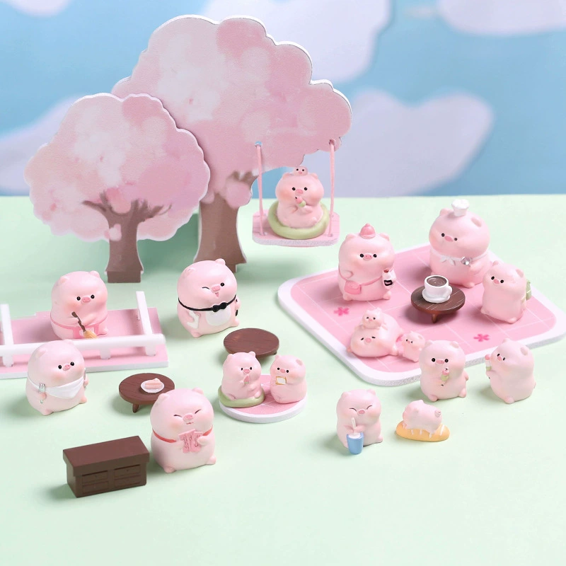 Cute minifigure, small table toy, cat, Birthday gift