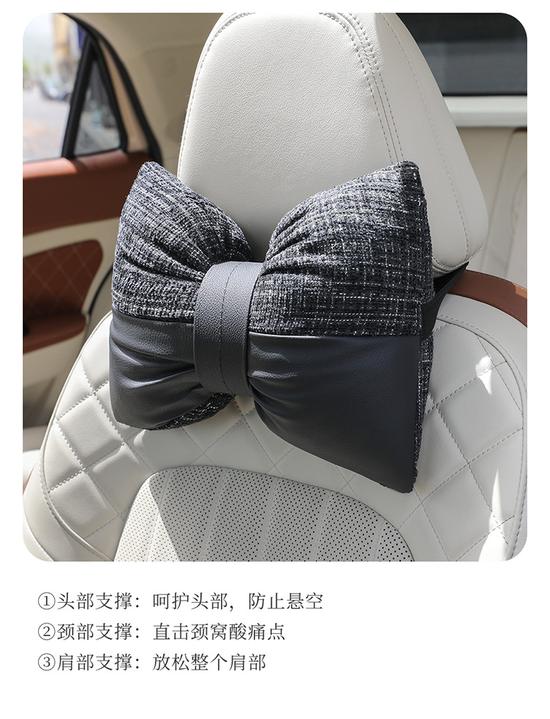 New Bow-Knot Sofa Pillow, Office Seat Lumbar Support, Universal for All Seasons, Good Waist Support for Long Periods of Sitting, Car Headrest