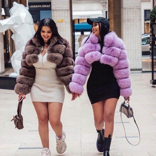 2025 European and American Faux Fur Short Coat, Fashionable and Versatile Fur Jacket for Women with Stand Collar and Long Sleeves, in Stock for Wholesale, Sexy and Trendy