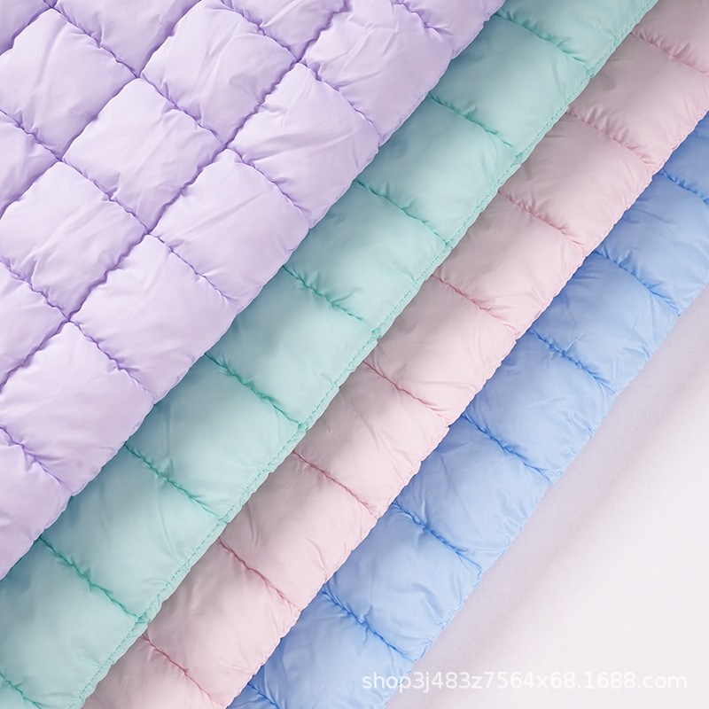 In Stock 5cm Checkered Solid Color Quilted Embroidered Padded down Jacket Luggage Pet Backpack Waterproof Polyester Fabric