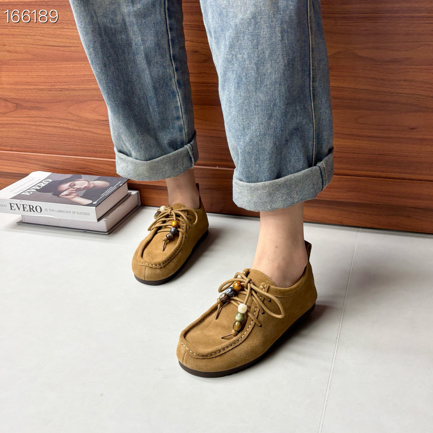 Giày bệt nữ da thật mùa Thu Đông 2025 kiểu Birkenstock đế mềm — Cà phê, xám, Hồng chi tiết 4