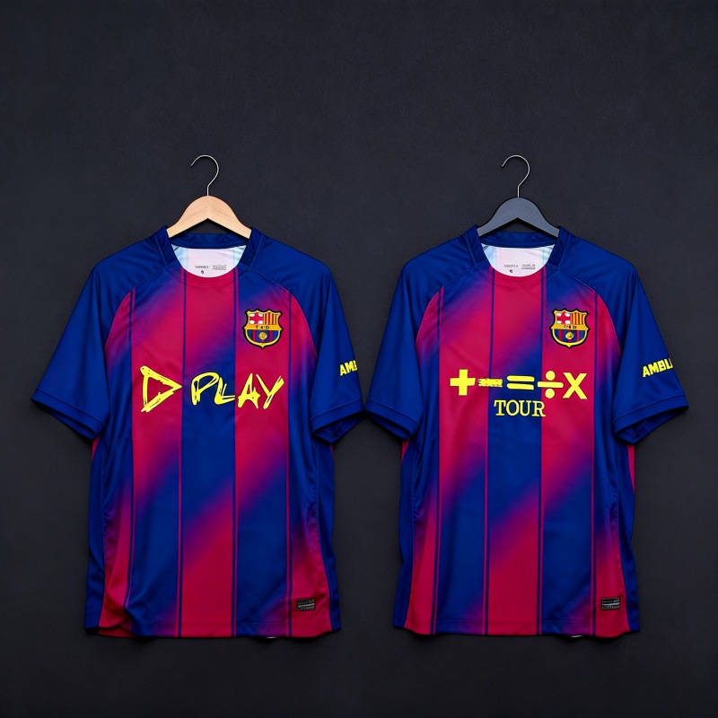 2526 New Barcelona Music Festival Short T-Shirt Jersey Football Uniform Football Jersey