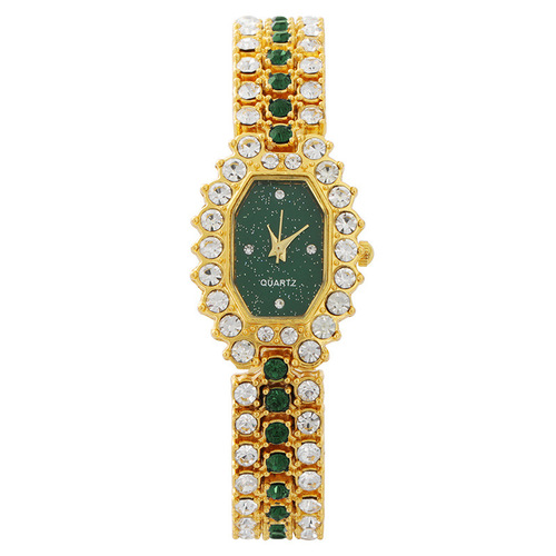 Foreign trade fashion diamond-set square rhombus women's watch women's watch bracelet watch quartz watch women's color diamond watch