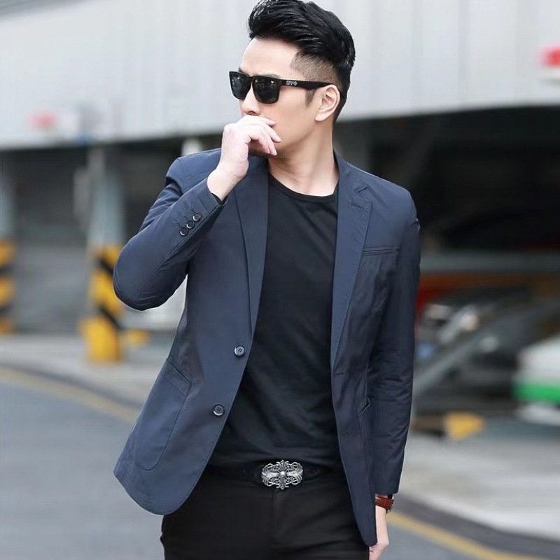 봄 남성 비즈니스 캐주얼 경량 얇은 양복 패션 라이트 럭셔리 영국 컬러 정장 재킷 기질