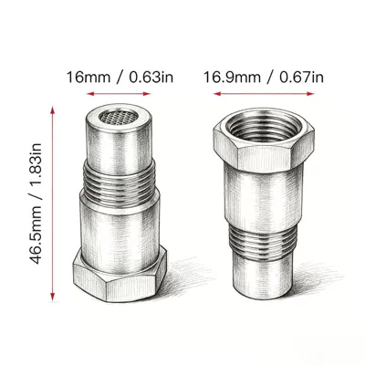 Cross-Border 304 Stainless Steel Automotive Sensors, Universal Anti-Wear and Corrosion-Resistant Automotive Parts, Automotive Three-Way Catalytic Converter (Katalizator)
