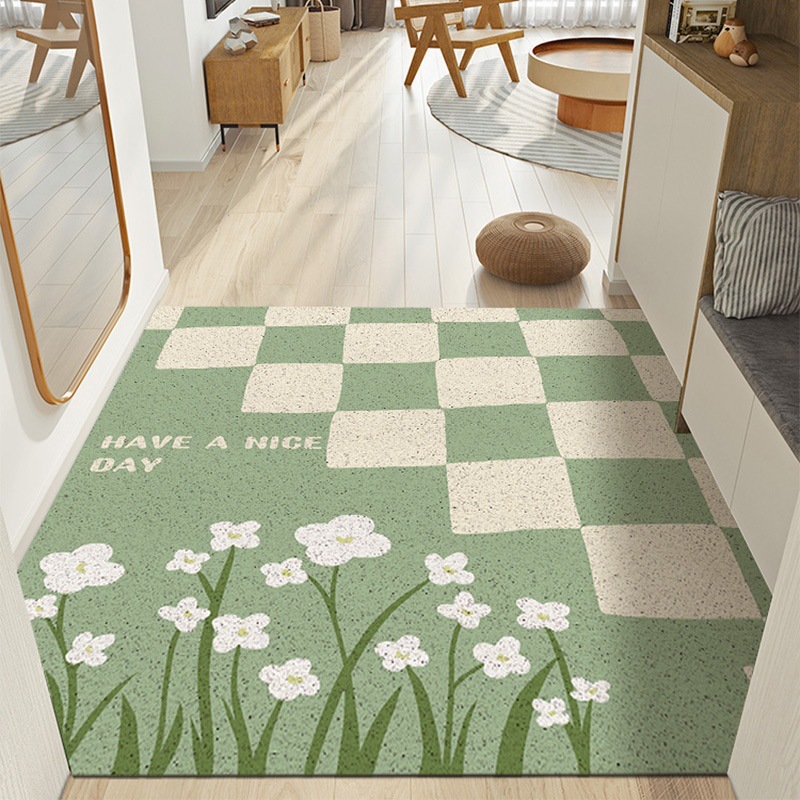 Buy quality Nordic Silk Circle Grid Floor Mat Can Be Cut To Scrape Mud