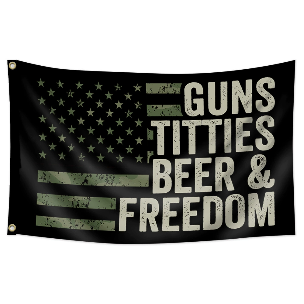 Флаги Guns Titties-1 Пиво и свобода флаг Amazon tk лучший продающийся флаг