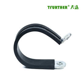 固式卡箍铁镀锌胶条卡箍喉箍骑马卡抱箍镀锌喉箍紧固型管卡跨境