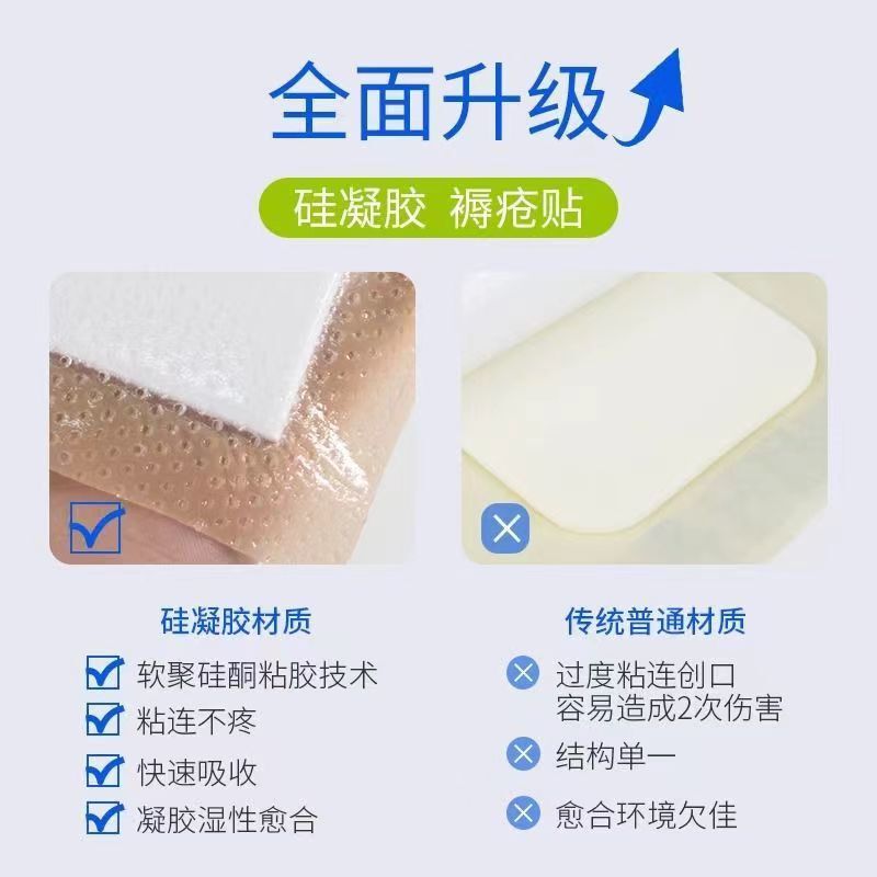 医療用褥瘡パッチ、滅菌通気性シリコーンゲルフォームドレッシング、寝たきり高齢者専用褥瘡減圧パッチ|undefined