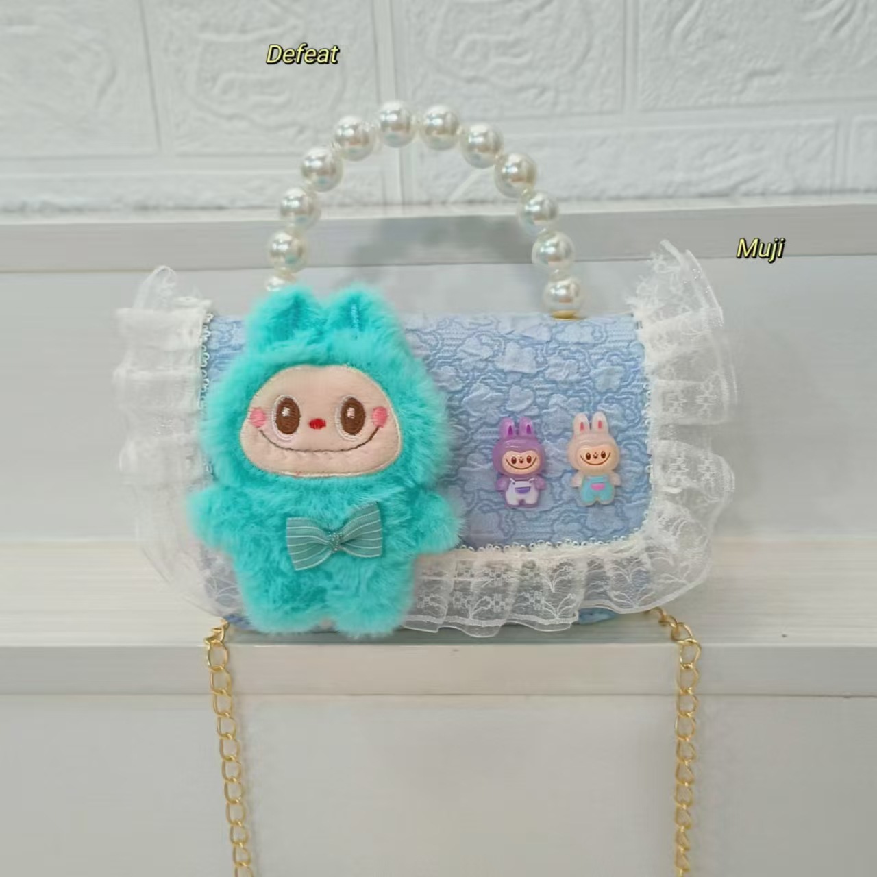 Muñecas de dibujos animados bolsos de mano de perlas bolsos de hombro bolsos de cadena bolsos de princesa bolsos pequeños bolsos de accesorios de dibujos animados para chicas