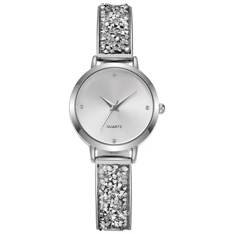 Nouvelle montre à quartz pour femme, montre de luxe avec bracelet en acier et strass, montre pour femme, cadeau d'anniversaire, cadran étudiant, montre pour femme_voghion.com