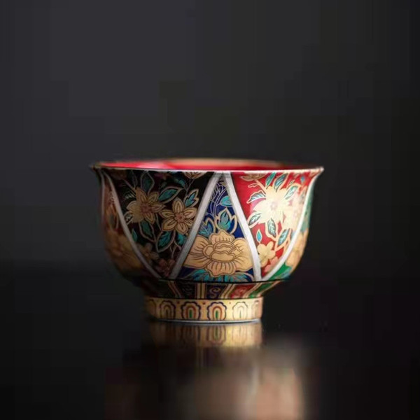 Ono Silver Silver Ceramic Enamel Cup Japanese Personal Master Cup…