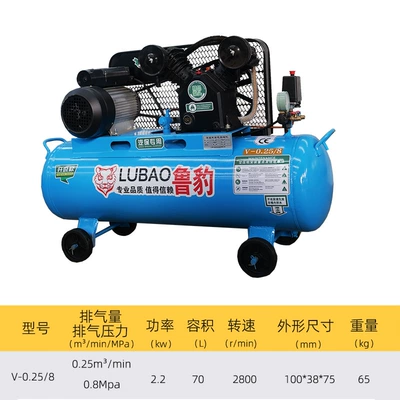 Lu Leopard Belt-Type Piston Air Compressor Industrial-Grade Woodworking Spray Paint High-Pressure 380/220V Air Pump Air Compressor in Stock (Hava kompressorları) - 0258-220v