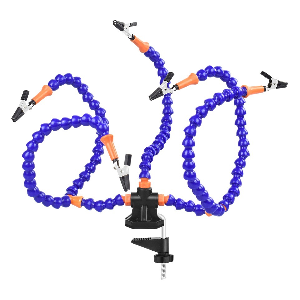 3 veces la interfaz USB lámpara de la lupa clip de escritorio PCB soporte de soldadura brazo auxiliar soldadura herramienta de tercera mano