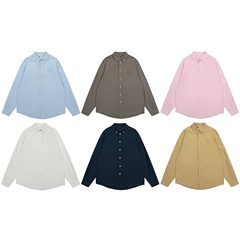 8086 クラシック LF ベーシック オックスフォード スピニング オールド マネー スタイル シャツ メンズ レディース 同スタイル カップル シャツ 長袖