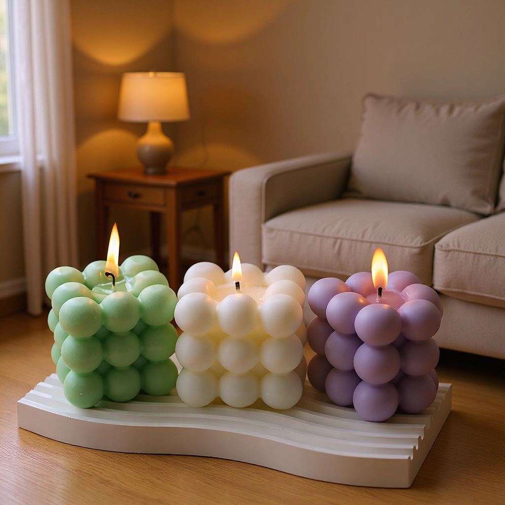 Cubo de Rubik Velas de aromaterapia al por mayor Decoración simple para el hogar