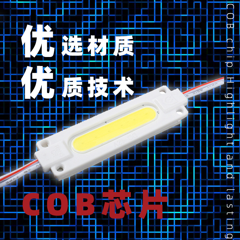 LED注塑模组COB长方形2W12V24V广告灯箱光源防水招牌照明灯详情7