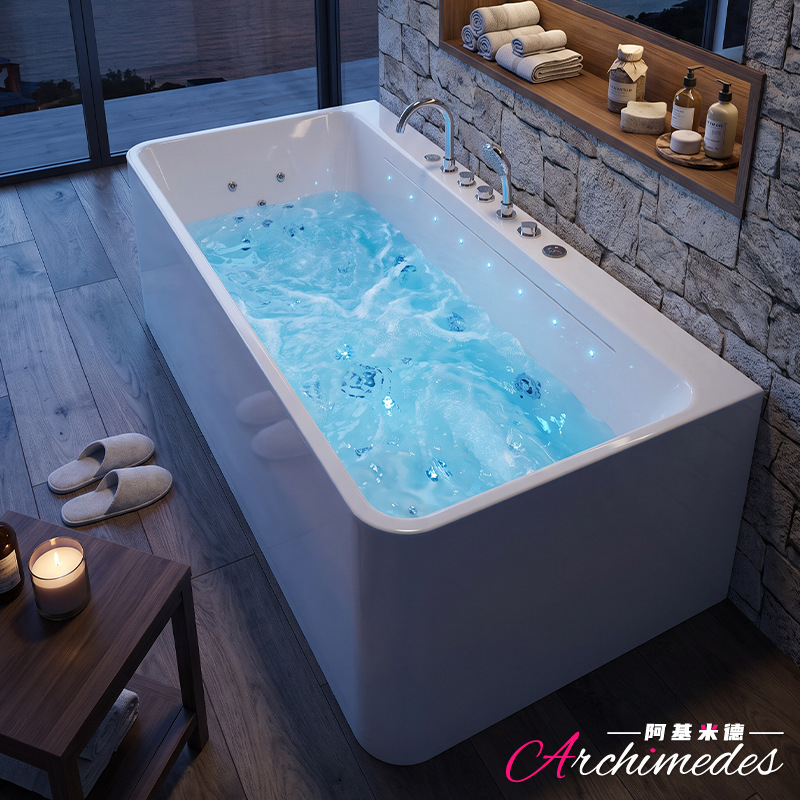 Three-sided group type surf massage bath plate acrylic independent bathtub Archimedes Foshan origin AJ-6071 Three-sided group type surf massage bath plate acrylic independent bathtub Archimedes Foshan origin AJ-6071
