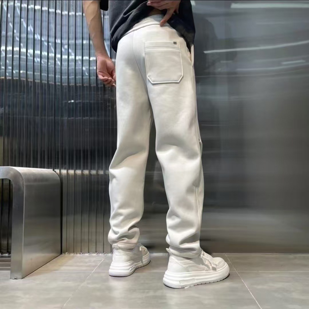 Vīriešu sporta bikses ar flīsa oderi platas ziemai un rudenim_voghion.com