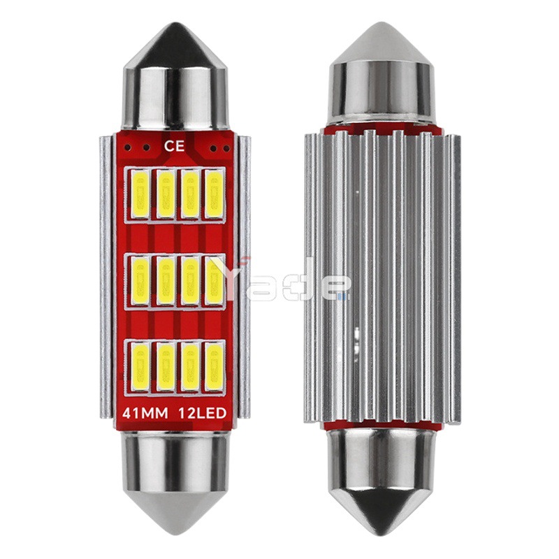 Car led double-tip 4014-12smd indoor roof light license plate light stepless decoding double-tip reading light