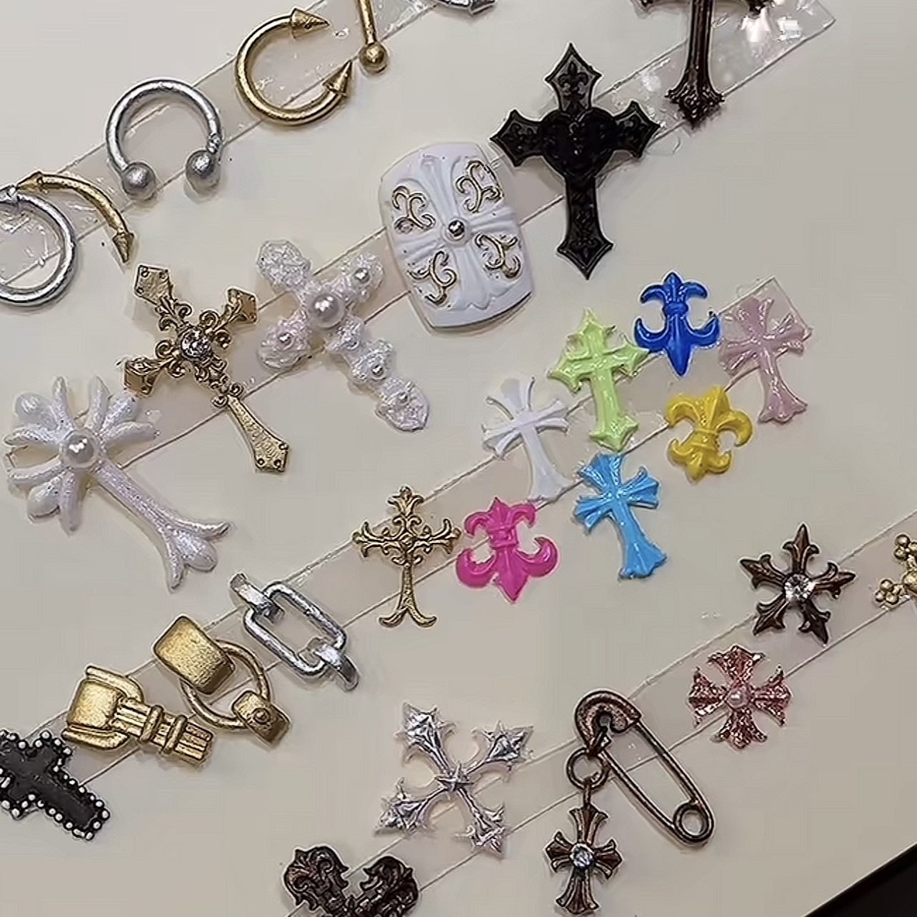 Cross-Border Best-Selling Star and Cross Collection Nail Art Accessories Cross Nail Art Silicone Mold Food-Grade Silicone