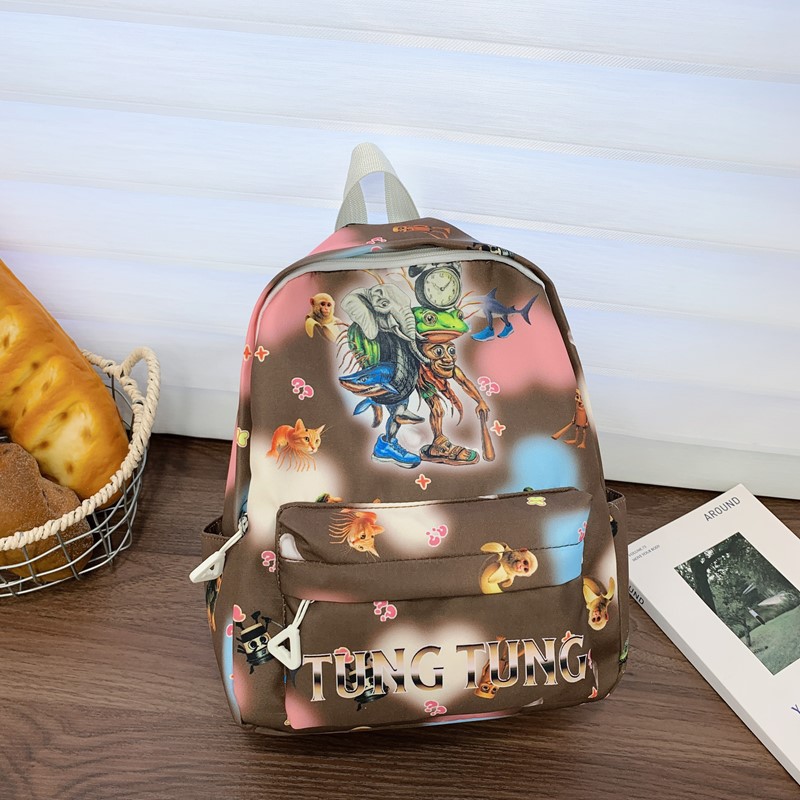 Nuevo comercio exterior mochila infantil caricatura animada encantadora impresión mochila de escolares jardín de infantes mochila de niños y niñas