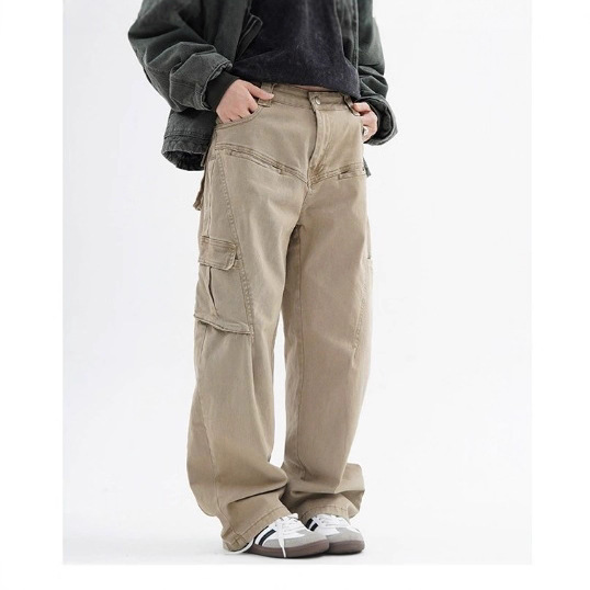Trendy American Retro Washed Wide-Leg Cargo Pants for Men and Women, Straight Loose Casual Pants Trendy American Retro Washed Wide-Leg Cargo Pants for Men and Women, Straight Loose Casual Pants