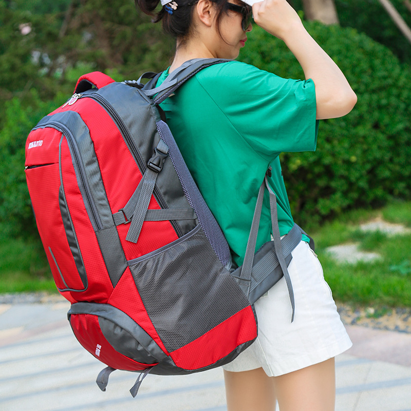 跨境新款户外登山包大容量运动双肩包防水旅游徒步背包logo东南亚