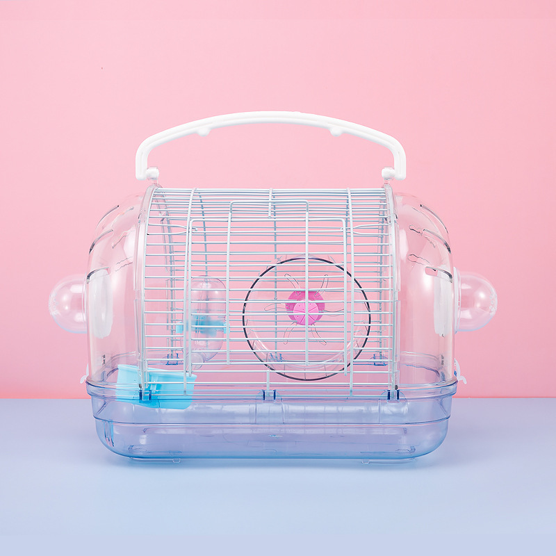 Hamster Golden Bear Villa transparente Jaula portátil de acrílico Jaula básica para mascotas con suministros para mascotas japoneses