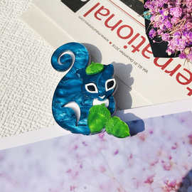 日韩时尚创意可爱亚克力松鼠胸针 卡通动物包包挂件徽章饰品配饰