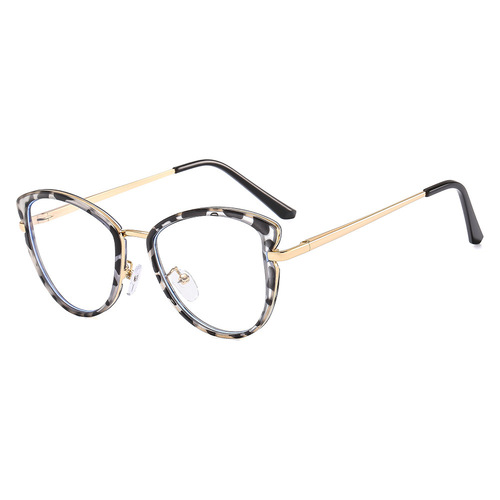 23 cross-border new personalized cat-eye anti-blue light flat mirror, simple and comfortable spring leg eye protection and anti-radiation flat mirror