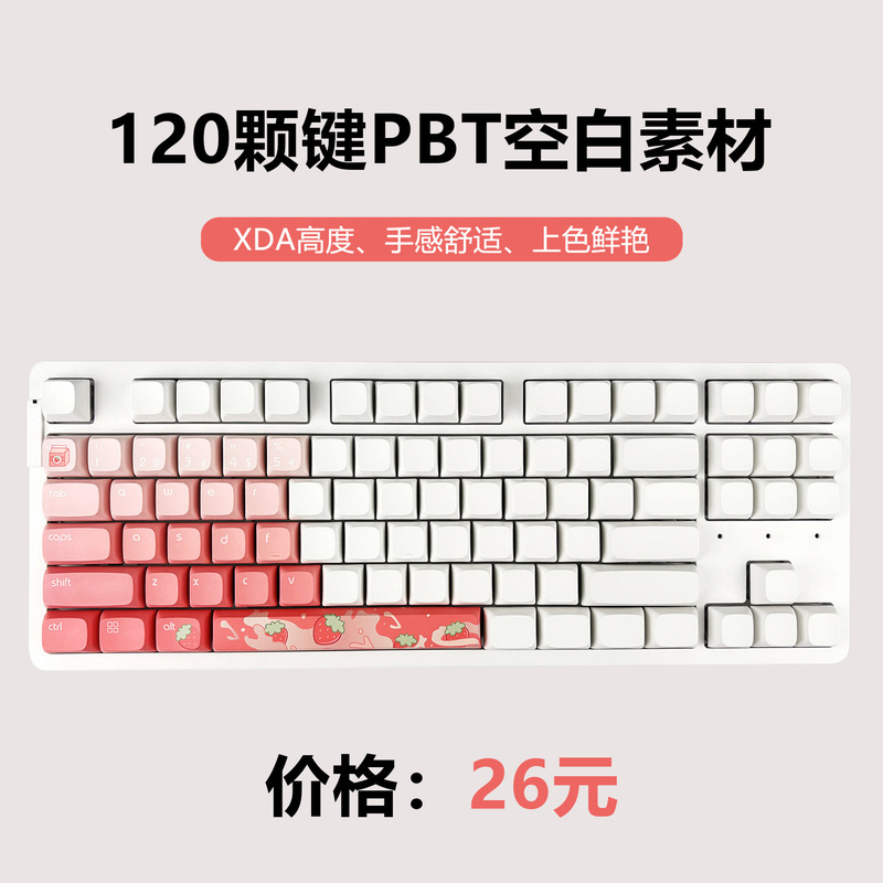 Xda Highly White Pbt Blank Keycap Material Easy to Color DIY Keycap 120 Small Complete Set