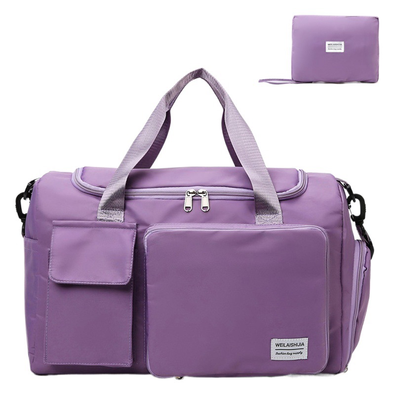 Outdoor Travel Bag, Short-Distance Trolley Case, Large-Capacity Luggage Bag, Dry and Wet Separation Folding Yoga Swimming Fitness Bag