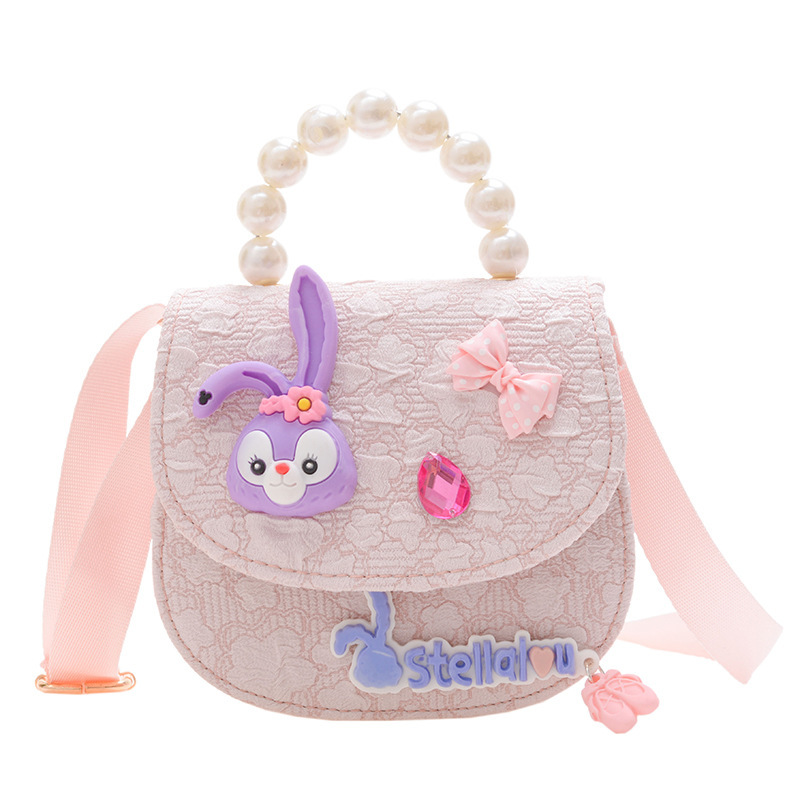 Bolso de los niños al por mayor bolsa de mensajero de las niñas bolso de perlas de moda de dibujos animados accesorios bolsa estrella Delu mochila