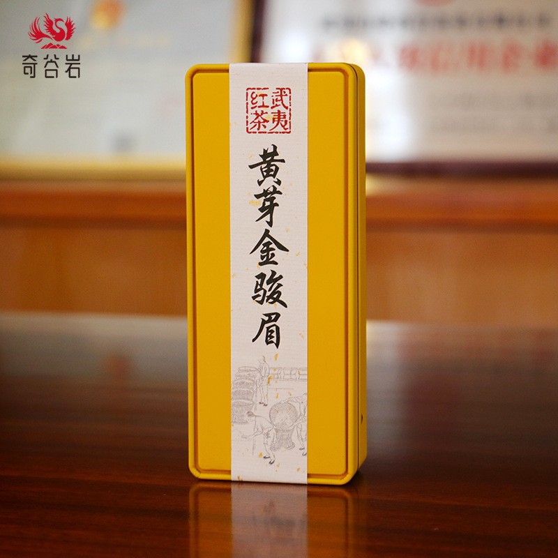 Huang Ya Jin Jun Mei Classic Two-Pot Iron Box, Gift Set, 10g of Wuyi Mountain Tongmuguan Black Tea from Fujian