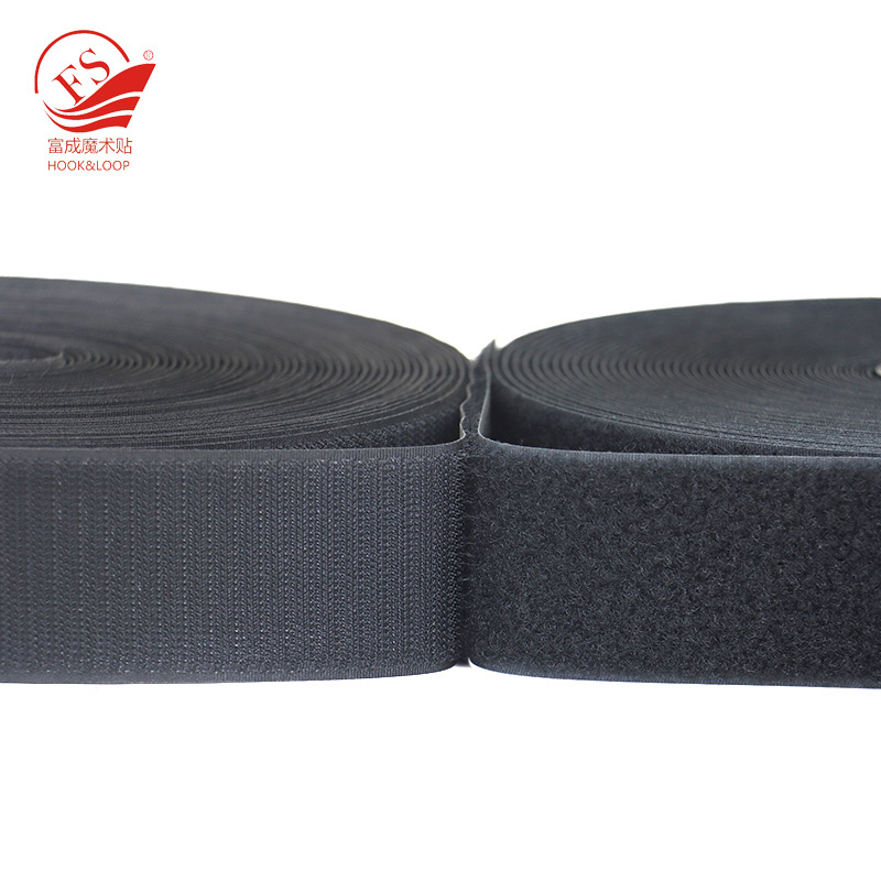 Suministro de velcro de nylon blanco y negro autoadhesivo hebilla de hija sin pegamento de bordado unilateral accesorios de costura de prendas de vestir cinta adhesiva