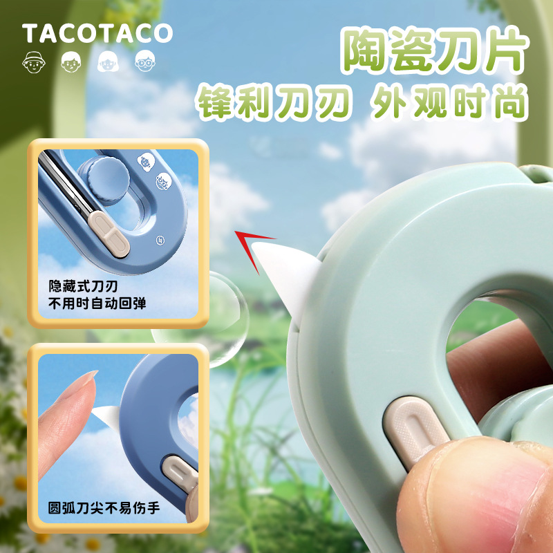 TACOTACO cuchillo de arte rotativo descompresión mini cuchillo pequeño cuchillo portátil pequeño cuchillo de papel pintado cuchillo de corte de papel rápido
