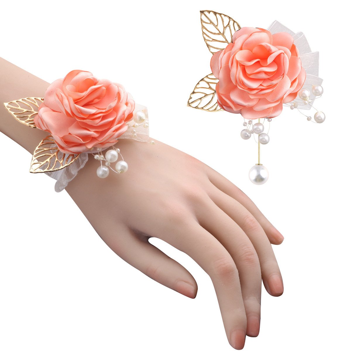 浅血牙手腕花+金珍胸花.jpg
