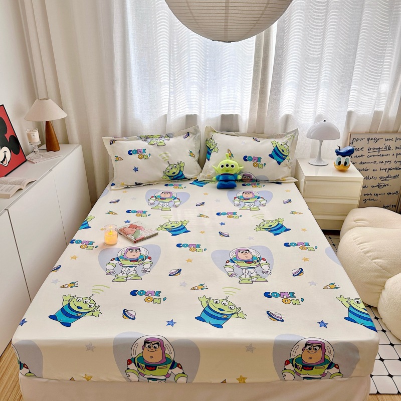 Protector de colchón ajustable con estampado cepillado, suave al tacto, antideslizante, para cama individual/doble, de Disney.