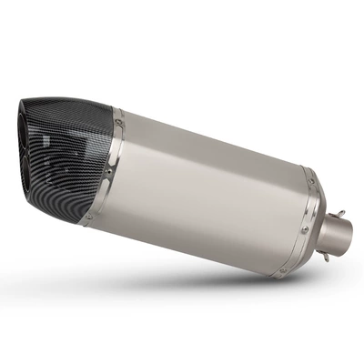 Motorcycle exhaust pipe universal exhaust tail section is - titanium-color-imitation-carbon-head