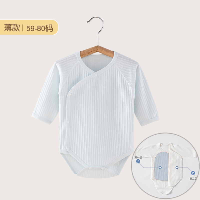 Bebé recién nacido vaina algodón recién nacido bebé primavera y otoño invierno ropa manga larga tocando fondo sin hueso mono mameluco